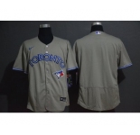 Men's Nike Blue Jays Blank Gray 2020 Baseball Flexbase Jersey