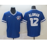 Men's Nike Toronto Blue #12 Roberto Alomar Blue M&N MLB Jersey