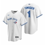 Men's Nike Toronto Blue Jays #1 Shun Yamaguchi White Home Stitched Baseball Jersey
