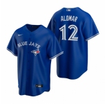 Men's Nike Toronto Blue Jays #12 Roberto Alomar Royal Alternate Stitched Baseball Jersey