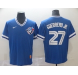 Men's Nike Toronto Blue Jays #27 Cuerrero JR. Blue M&N MLB Jersey