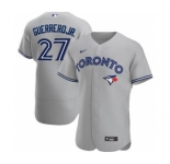 Men's Nike Toronto Blue Jays #27 Vladimir Guerrero Jr. 2020 Gray Road Authentic Player Baseball Jersey