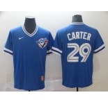 Men's Nike Toronto Blue Jays #29 Joe Carter Blue M&N MLB Jersey