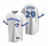 Men's Nike Toronto Blue Jays #29 Joe Carter White Cooperstown Collection Home Stitched Baseball Jersey