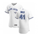Men's Nike Toronto Blue Jays #41 Rafael Dolis White Home 2020 Authentic Player Baseball Jersey