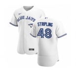 Men's Nike Toronto Blue Jays #48 Ross Stripling White Home 2020 Authentic Player Baseball Jersey