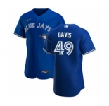 Men's Nike Toronto Blue Jays #49 Jonathan Davis Royal Alternate 2020 Authentic Player Baseball Jersey