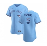 Men's Nike Toronto Blue Jays #5 Santiago Espinal Light Blue Alternate 2020 Authentic Player Baseball Jersey