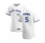 Men's Nike Toronto Blue Jays #5 Santiago Espinal White Home 2020 Authentic Player Baseball Jersey