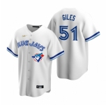 Men's Nike Toronto Blue Jays #51 Ken Giles White Cooperstown Collection Home Stitched Baseball Jersey