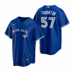 Men's Nike Toronto Blue Jays #57 Trent Thornton Royal Alternate Stitched Baseball Jersey