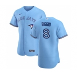 Men's Nike Toronto Blue Jays #8 Cavan Biggio Light Blue Alternate 2020 Authentic Player Baseball Jersey