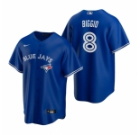 Men's Nike Toronto Blue Jays #8 Cavan Biggio Royal Alternate Stitched Baseball Jersey