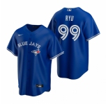 Men's Nike Toronto Blue Jays #99 Hyun-Jin Ryu Royal Alternate Stitched Baseball Jersey
