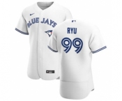Men's Nike Toronto Blue Jays #99 Hyun Jin Ryu White Home 2020 Authentic Player Baseball Jersey