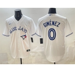 Men's Toronto Blue Jays #0 Andrés Giménez White 2025 Cool Base Stitched Baseball Jersey