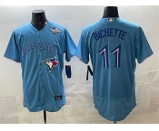 Men's Toronto Blue Jays #11 Bo Bichette Blue 2025 World Series Flex Base Stitched Baseball Jersey