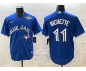 Men's Toronto Blue Jays #11 Bo Bichette Royal 2025 World Series Cool Base Stitched Baseball Jersey