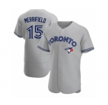 Mens Toronto Blue Jays #15 Whit Merrifield Nike Gray Road Flex Base Player Jersey