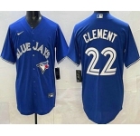 Men's Toronto Blue Jays #22 Ernie Clement Blue Cool Base Jersey