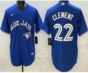 Men's Toronto Blue Jays #22 Ernie Clement Blue Cool Base Jersey