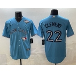 Men's Toronto Blue Jays #22 Ernie Clement Royal 2025 World Series Cool Base Stitched Baseball Jersey