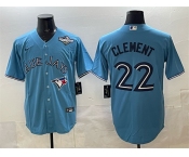 Men's Toronto Blue Jays #22 Ernie Clement Royal 2025 World Series Cool Base Stitched Baseball Jersey