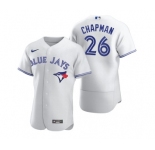 Men's Toronto Blue Jays #26 Matt Chapman White Flex Base Stitched Baseball Jersey