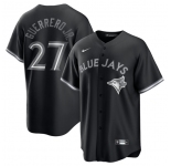 Men's Toronto Blue Jays #27 Vladimir Guerrero Jr. Black Lights Out Limited Stitched Jersey