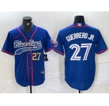 Men's Toronto Blue Jays #27 Vladimir Guerrero Jr Blue Cool Base Stitched Baseball Jerseys