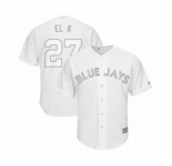 Men's Toronto Blue Jays #27 Vladimir Guerrero Jr. El K Authentic White 2019 Players Weekend Baseball Jersey