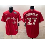 Men's Toronto Blue Jays #27 Vladimir Guerrero Jr. Red 2025 World Series Cool Base Stitched Baseball Jersey