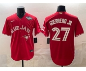 Men's Toronto Blue Jays #27 Vladimir Guerrero Jr. Red 2025 World Series Cool Base Stitched Baseball Jersey