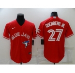 Men's Toronto Blue Jays #27 Vladimir Guerrero Jr. Red Cool Base Stitched Jersey