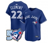 Men's Toronto Blue Jays #27 Vladimir Guerrero Jr. Royal 50th Anniversary Alternate Limited Jersey