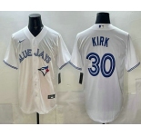 Men's Toronto Blue Jays #30 Alejandro Kirk White Cool Base Jersey
