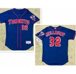 Men's Toronto Blue Jays #32 Roy Halladay Alternate Blue MLB Jersey