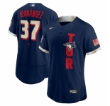 Men's Toronto Blue Jays #37 Teoscar Hernández Nike Navy 2021 MLB All-Star Authentic Player Jersey