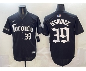 Men's Toronto Blue Jays #39 Trey Yesavage Black Gothic North Edition Limited Stitched Baseball Jersey