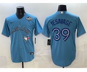 Men's Toronto Blue Jays #39 Trey Yesavage Blue 2025 World Series Home Cool Base Stitched Baseball Jersey