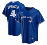 Men's Toronto Blue Jays #4 George Springer Blue Nike Royal Alternate Replica Player Jersey