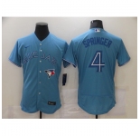 Men's Toronto Blue Jays #4 George Springer Light Blue Nike Royal Alternate Replica Player Jersey