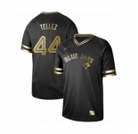 Men's Toronto Blue Jays #44 Rowdy Tellez Authentic Black Gold Fashion Baseball Jersey