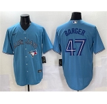 Men's Toronto Blue Jays #47 Addison Barger Blue Cool Base Stitched Baseball Jersey