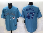 Men's Toronto Blue Jays #47 Addison Barger Blue Cool Base Stitched Baseball Jersey