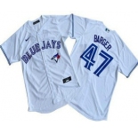 Men's Toronto Blue Jays #47 Addison Barger White Cool Base Jersey