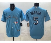 Men's Toronto Blue Jays #5 Daulton Varsho Light Blue 2025 Cool Base Stitched Baseball Jersey