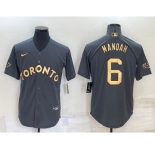 Men's Toronto Blue Jays #6 Alek Manoah Grey 2022 All Star Stitched Cool Base Nike Jersey