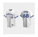 Men's Toronto Blue Jays #68 White Cooperstown Collection Jersey