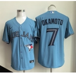 Men's Toronto Blue Jays #7 Kazuma Okamoto Blue Limited Stitched Baseball Jersey